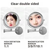 8 inch Wall Mounted Makeup Mirror 5/7/10X Magnifying Double Side Folding Arm Extend USB Charging Bathroom Smart Cosmetic Mirrors 2