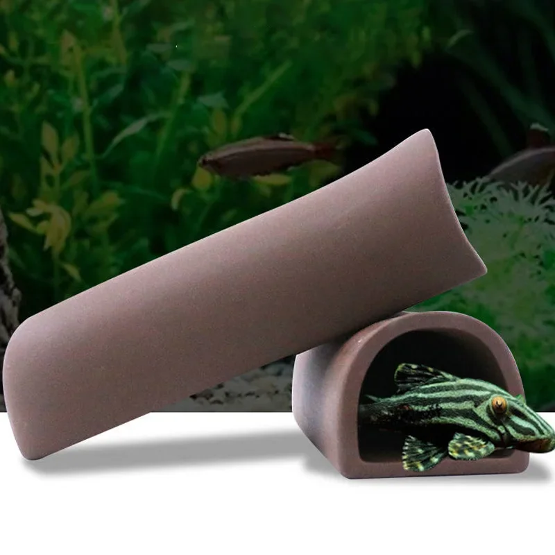 Ceramic Aquarium Shelter Breeding Cave Decoration Hiding Tube For Aquarium Fish Tank Shrimp Nest Spawn House Cave Ornaments fish tank ornaments fish tank decorations aquarium ornaments