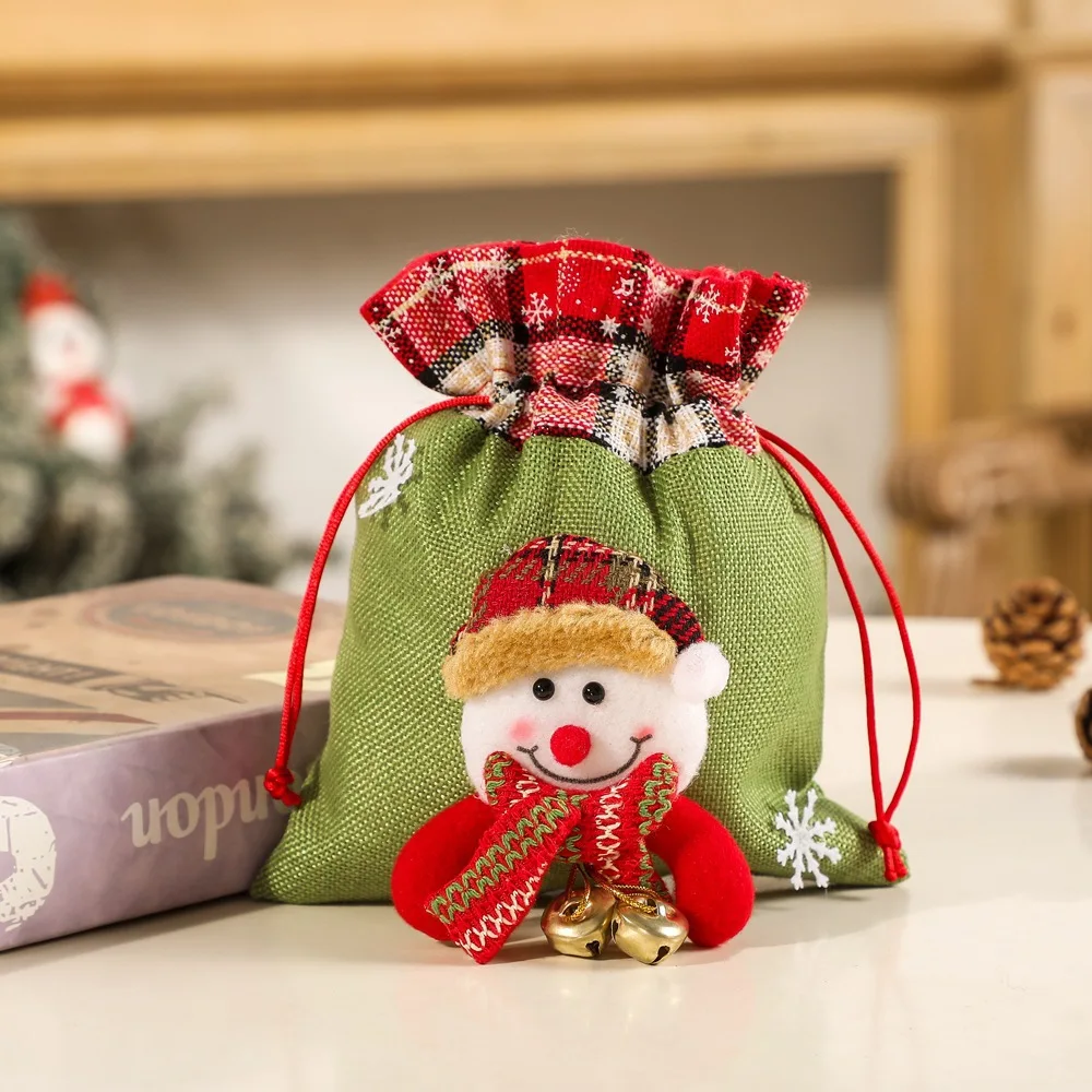 

Decoration Home Decor Christmas Apple Bag Children's Gift Bag Kindergarten Candy Bag Bell Bag Elderly Snowman Gift Bag