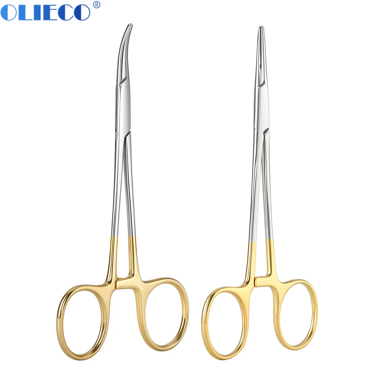 Pince hémostatique en acier inoxydable, ciseaux chirurgicaux dentaires médicaux 12.5/14/16/18CM, pointe droite/incurvée, 1 pièces