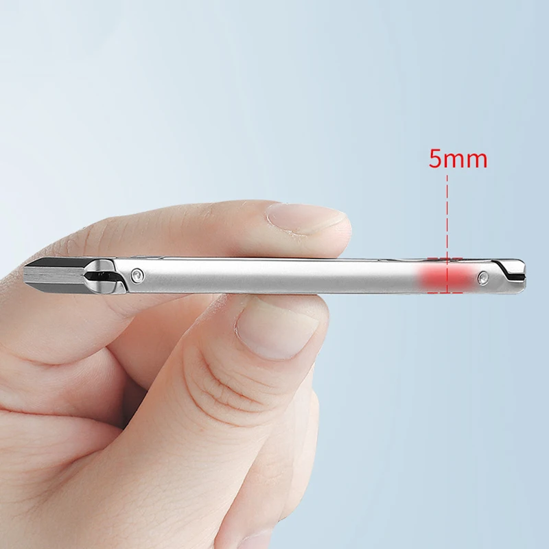 Stainless Steel Foldable Hand Toe Nail Clippers Cutter Double Head Cutter Trimmer Silver Nail Tool