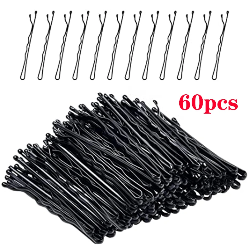 Elegant Black Hairpin Set - Invisible Wave Bobby Pins