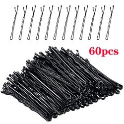 Elegant Black Hairpin Set - Invisible Wave Bobby Pins (Black)