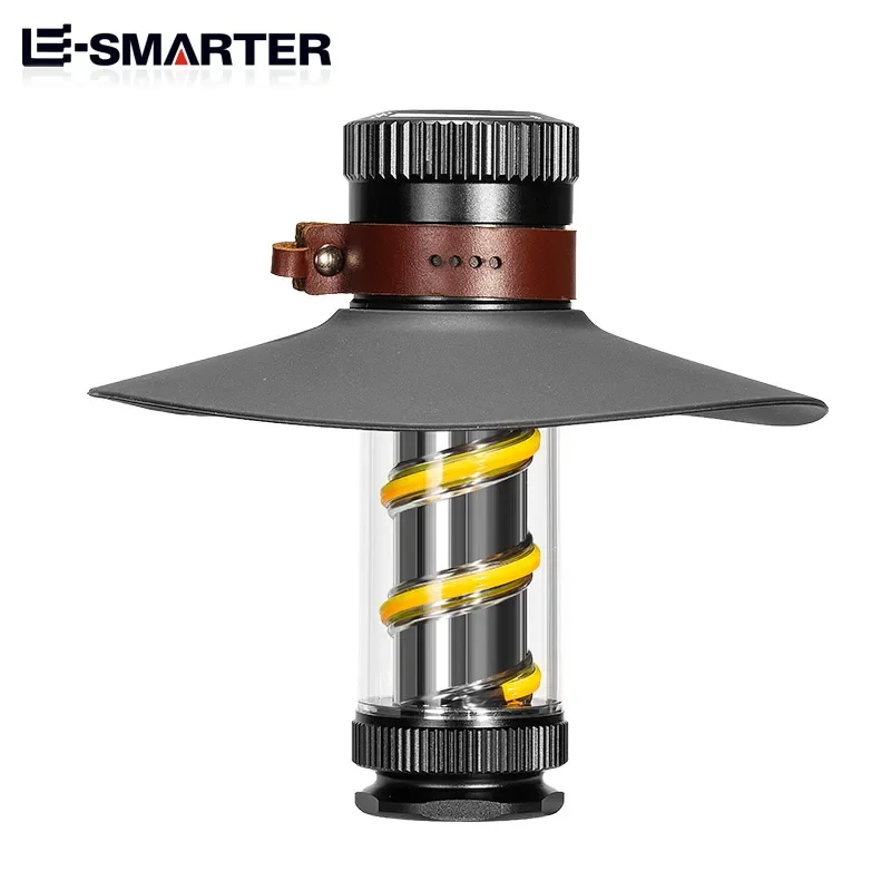 Camping Flashlight COB Torch Dimmable Waterproof Type-C Charging Emergency Lamp for Fishing Hiking