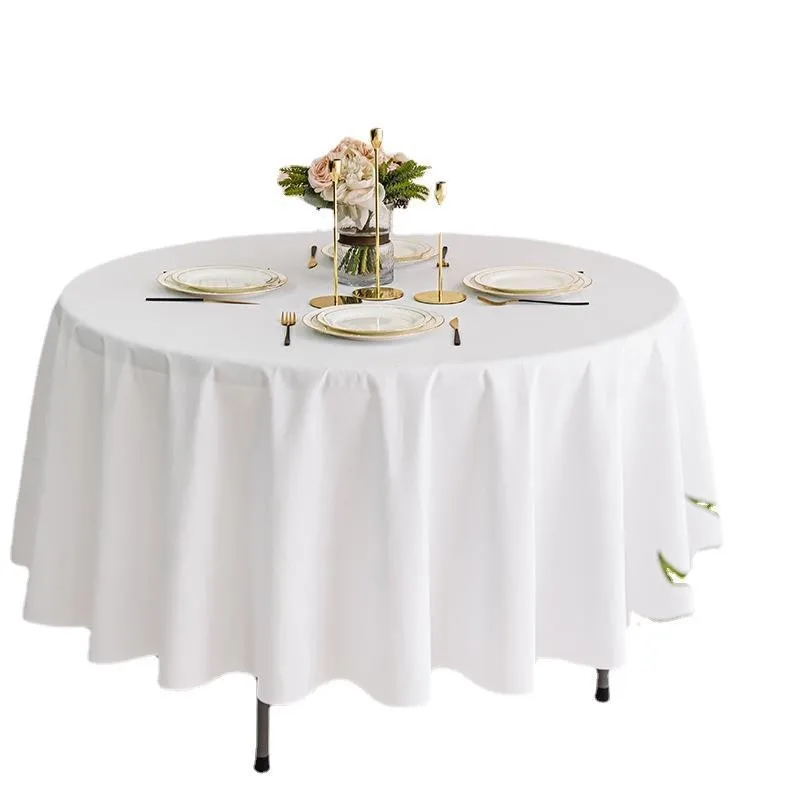 White Table Cloth Waterproof Anti Scratch Polyester Tablecloth Decorative Washable Fabric Table Cover Home Dining Buffet Party 3