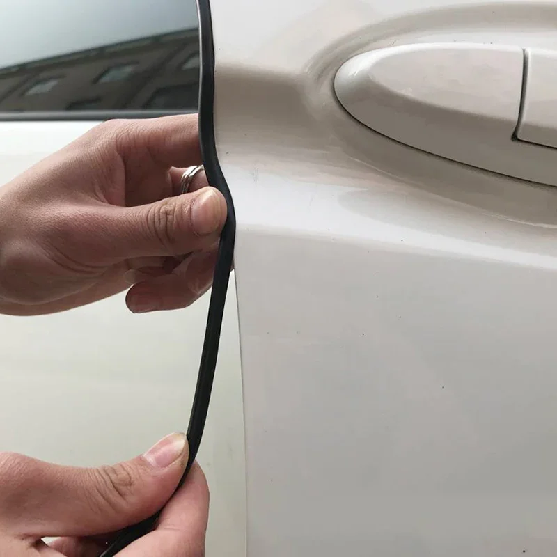 5M Car Door Edge Rubber Scratch Protector Strips Car Styling Mouldings Protection Side Doors Moldings Adhesive Scratch Protector