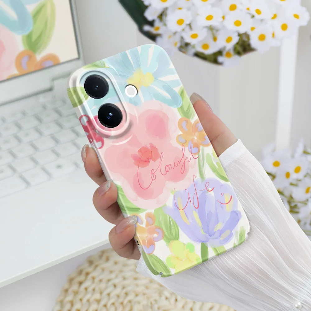 Vibrant Floral Phone Case - Stylish Protective Hard Cover