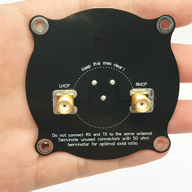 Antenne patch 5.8GHz 9.4dBi triple alimentation FPV Fatshark