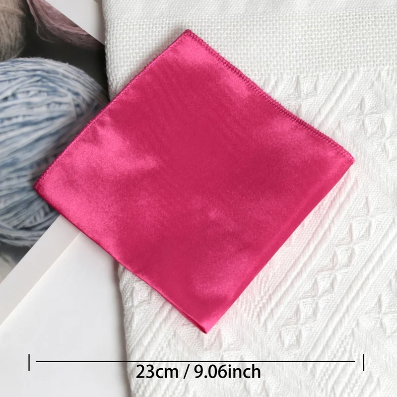 Bright Ties Classic Solid Rose Red Color Bow Ties Paisley NeckTie Pocket Square Cufflinks Set Men Wedding Accessories Party Tie