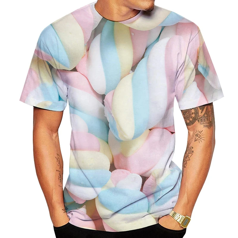 Candy Chocolate 3D Print Streetwear T Shirt
