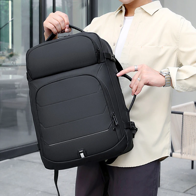 Men Backpack Business Travel Backpack Carry On Waterproof Expandable Usb Backpacks Large Capacity Weekend Traveler Laptop Bag