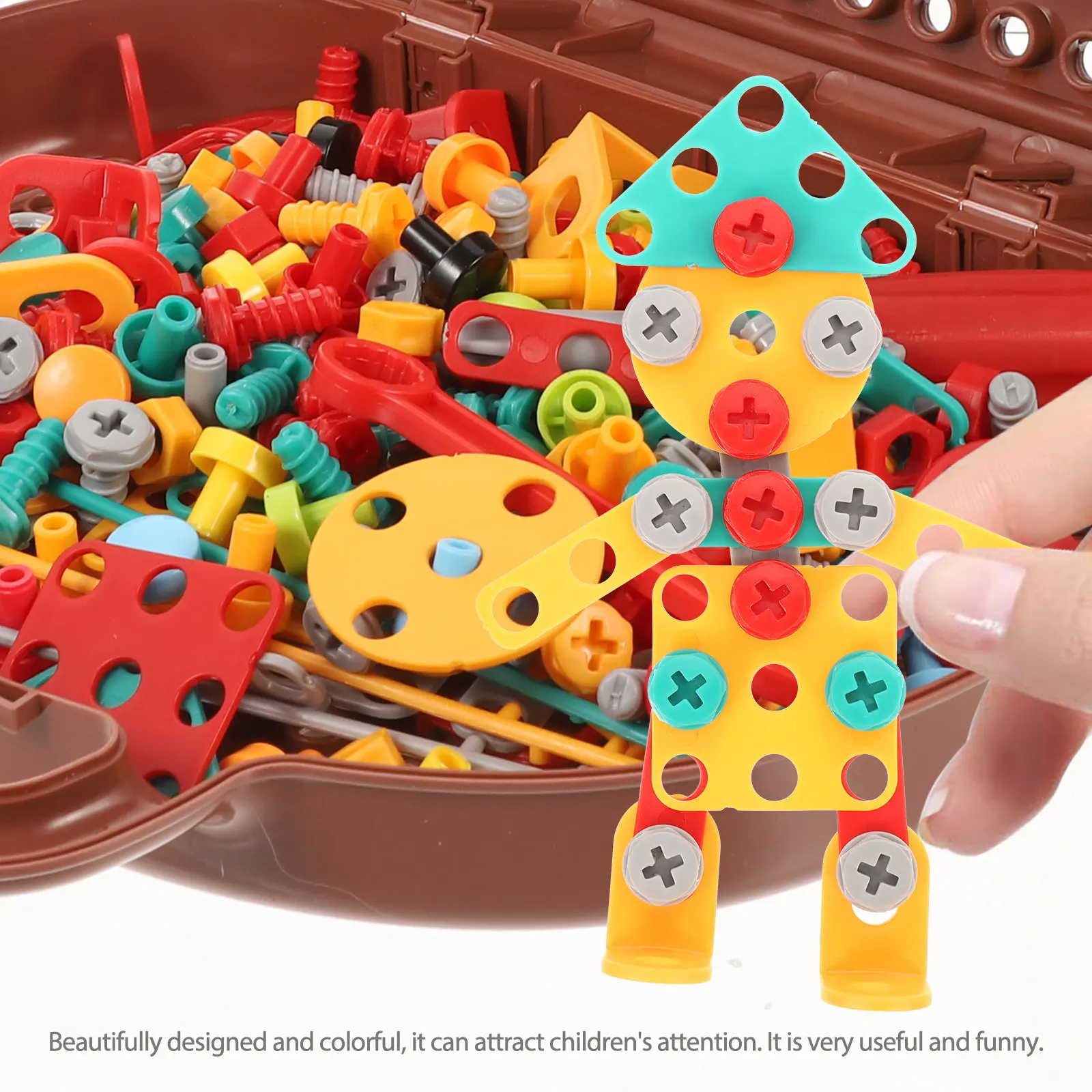 1 세트 어린이 너트 DIY 교육 도구 세트 조기 학습 분해 놀이 손과 눈의 협응력 개발 선물