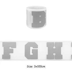 Silver Reflective Fabric Patch for Clothing and Accessories Appliqué (9156)