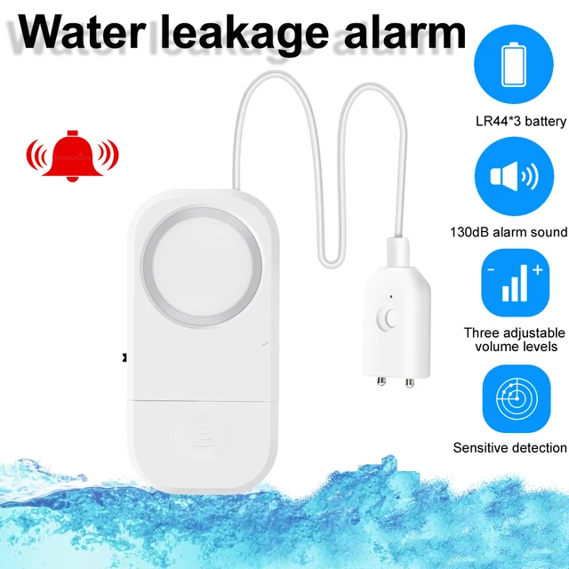 130DB Water Leak Sensor Sound Alarm System Smart Home Automation Water Overflow Level Detector Residential Security Protection 2