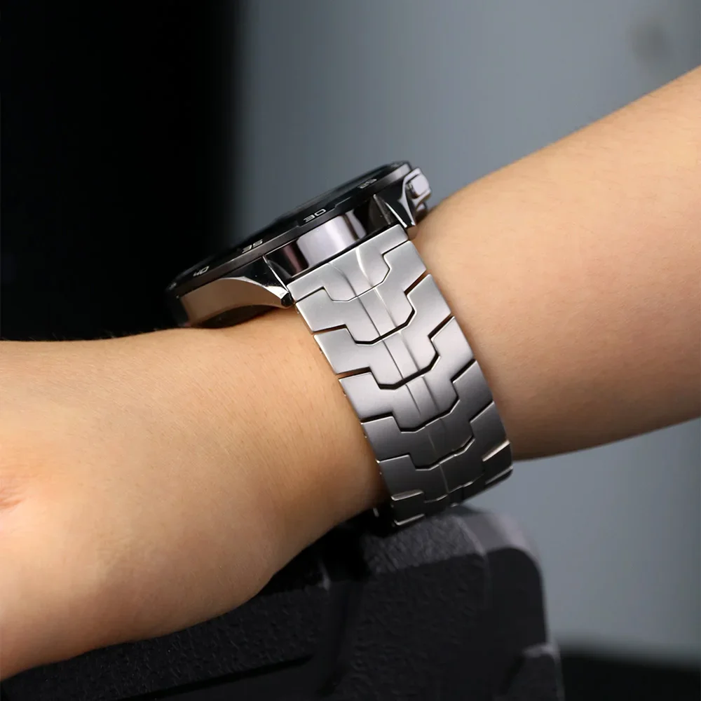 Stainless Steel Metal Watch Strap - 20mm/22mm Adjustable Band