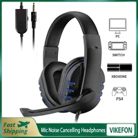 New Upgrade Wired Headset Gamer with Mic Noise Cancelling Headphones For PC Computer Laptop PS4 PS5 Nintendo Tablet Earphones 3