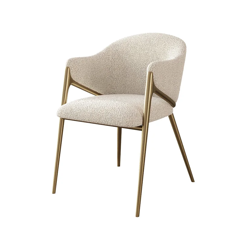

Light Luxury Dining Chair Home Modern Minimalist Designer Cashmere Lamb High-End Leisure Chair
