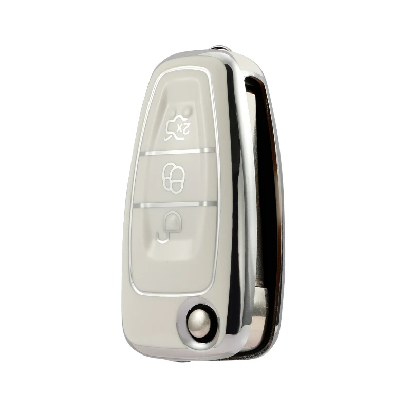 TPU Car Remote Key Fob Shell Cover Case Keyshell for Ford C-Max S-Max Focus Galaxy Mondeo Ranger Transit Tourneo key case key case cover car key shell