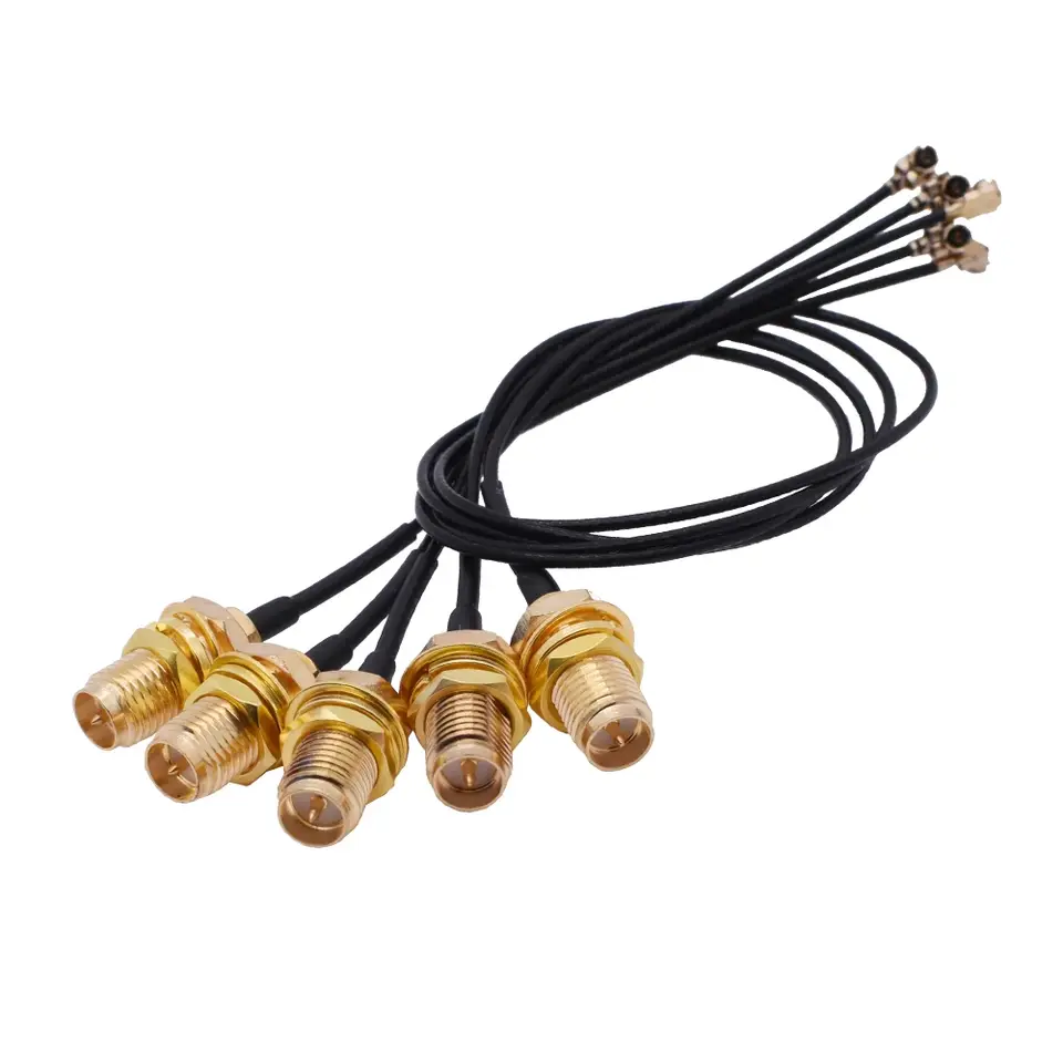 5Pcs IPX to SMA Pigtail Cable Kit Female SMA to UFL/u.FL/IPX RF Adapter 1.13mm Ultra-Thin Coaxial Antenna Extension Cable image 2