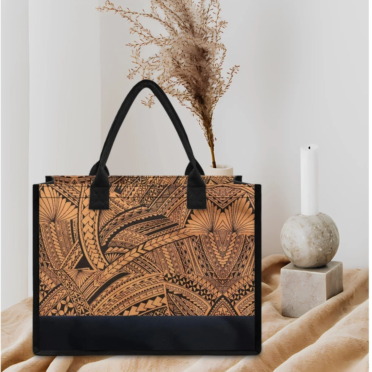 Polynesian-Samoa-Tattoos-Printing-Handbags-High-Quality-Handheld-Girl ...