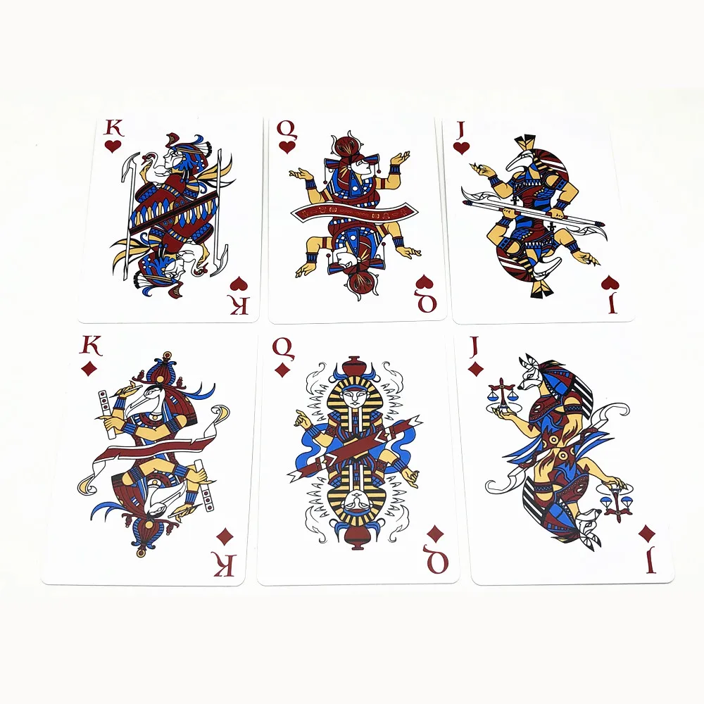 Plastic Poker Cards Waterproof Durable Mysterious Egypt Playing Cards Family Game Gift 1 Deck L717
