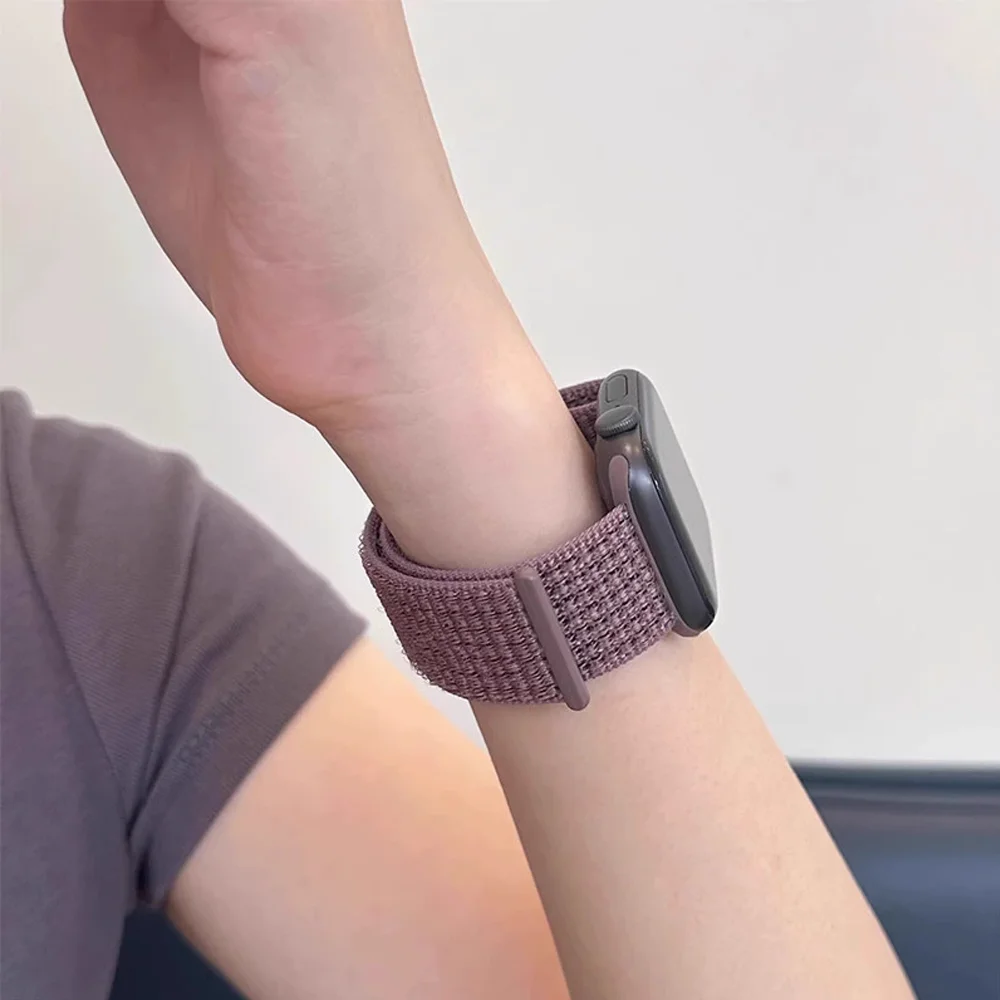 Nylon-Schlaufenarmband für Apple Watch Armbänder 44mm 40mm 41mm 45mm 42mm 46mm 49mm Armband Correa iWatch Series 11 10 SE3 9 8 7 Ultra3 2 – Detail 4