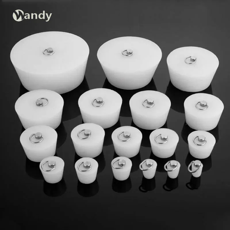 

Silicone Sealing Plug Bath Stopper Sewer Pipe With Handle Deodorant Cover Ring Kitchen Bathroom Floor Drain Drain Accessory