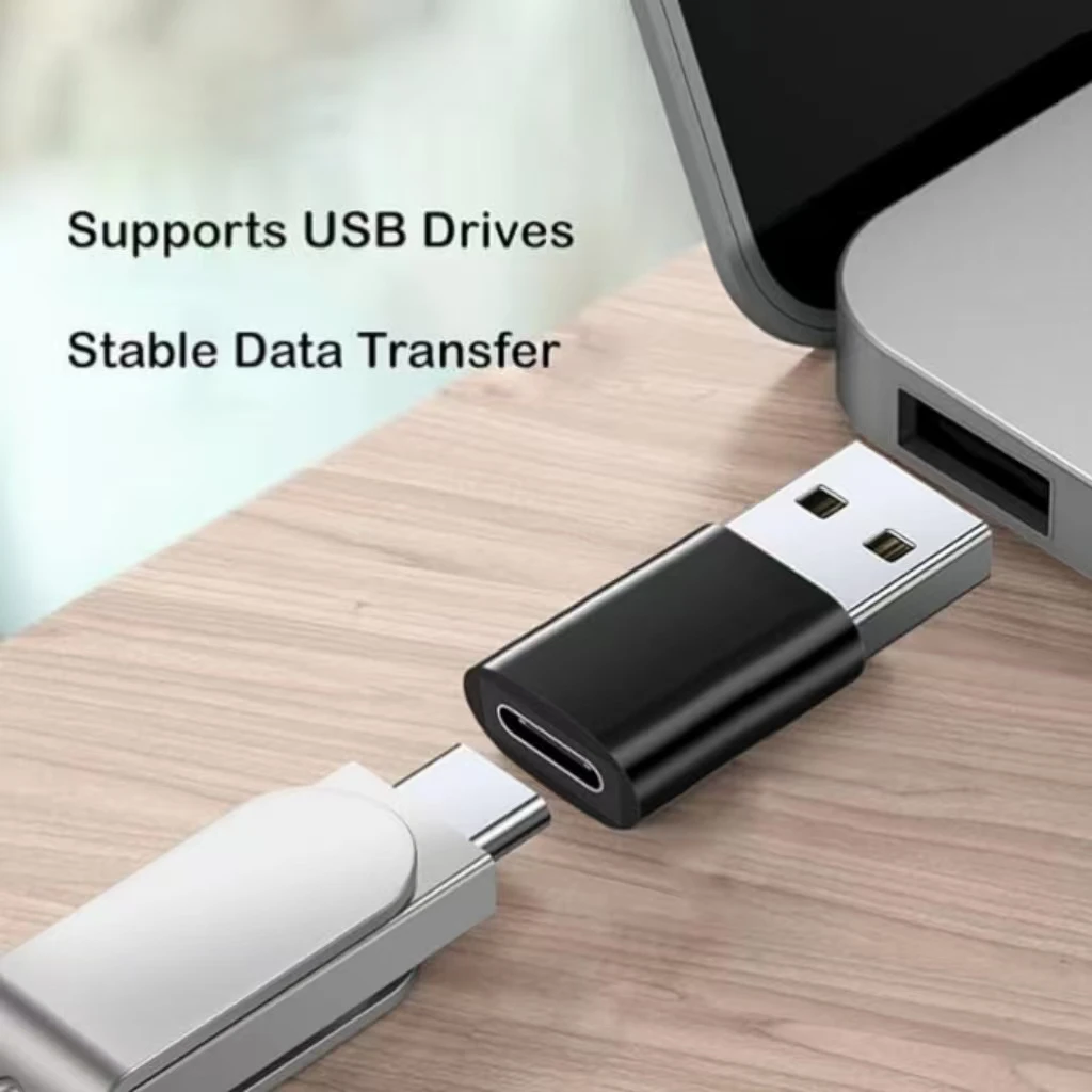 USB OTG 데이터 전송 어댑터 타입 C 여성용-USB 남성용 변환기 노트북 맥북 삼성용 고속 충전 어댑터