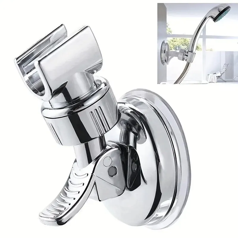 Shower Holder 360&deg;Adjustable Self-adhesive Shower Head Stand Bracket Suction Cup Bathroom Accessories