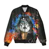 New Fashion Women/Men's  3D Print  KISS Rock Band   Zipper Bomber Jackets Men Overcoat Mens Coat Zip Up Jackets  K03 4