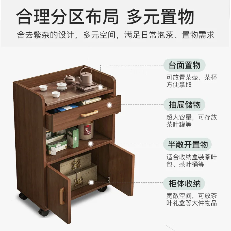 AOLIVIYA Dish Storage Cabinet Wooden Sideboard Wine Cabinet For Dining Room Living Room Office Tea Storage Shelf A4