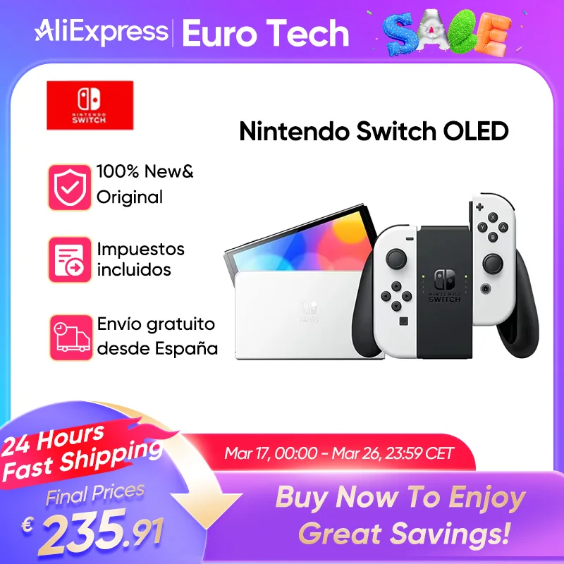 Nintendo Switch OLED z EU za $237.68 / ~919zł