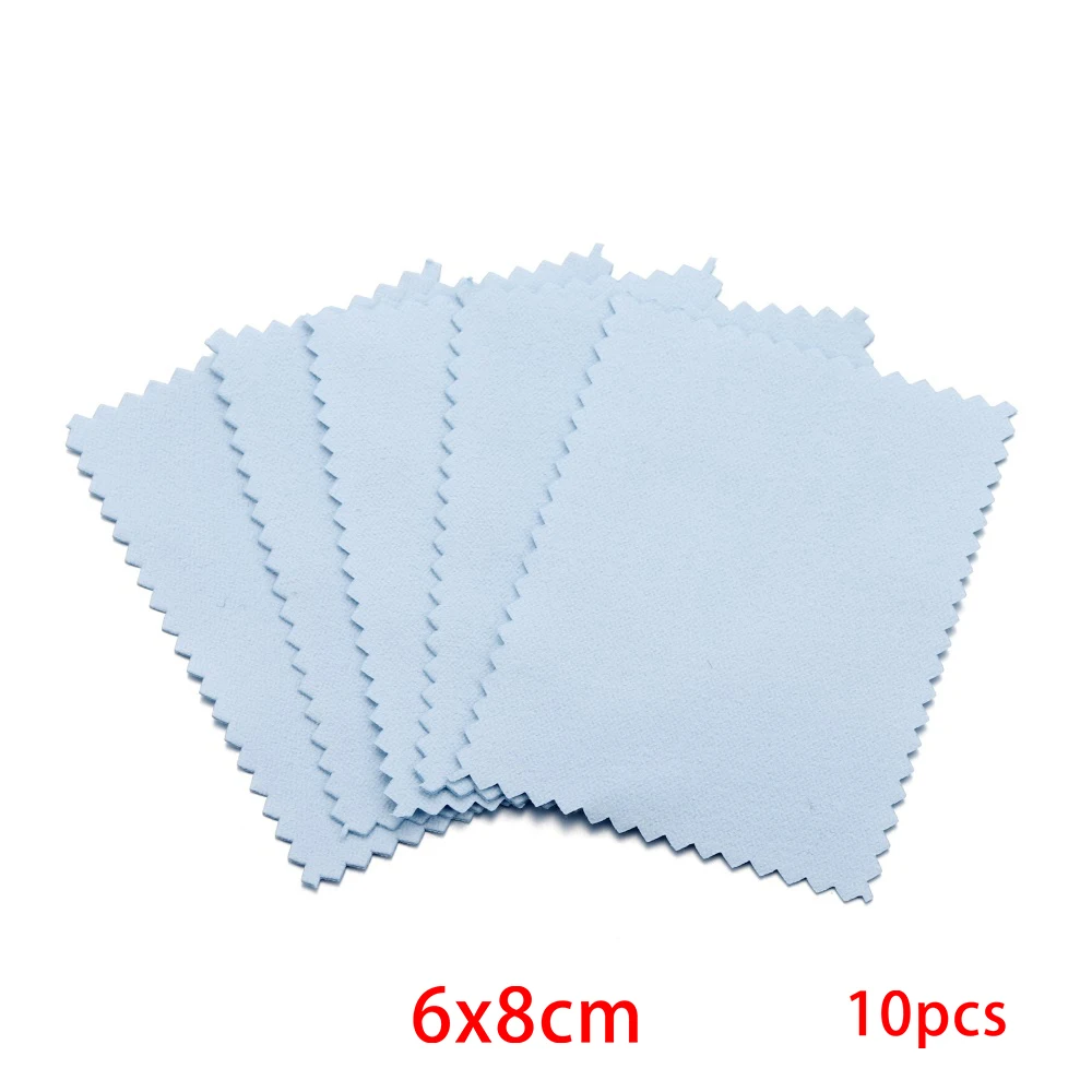 Deluxe Jewelry Cleaning Cloths - 10 Pack Silver & Gold Polishing Wipes