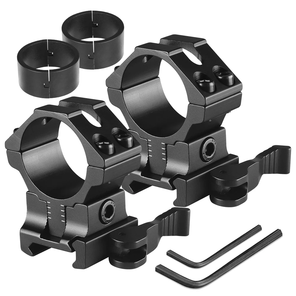 유니크파이어 2개 M3020KC QD 퀵 릴리즈 1인치 25.4mm/30mm 스코프 링..