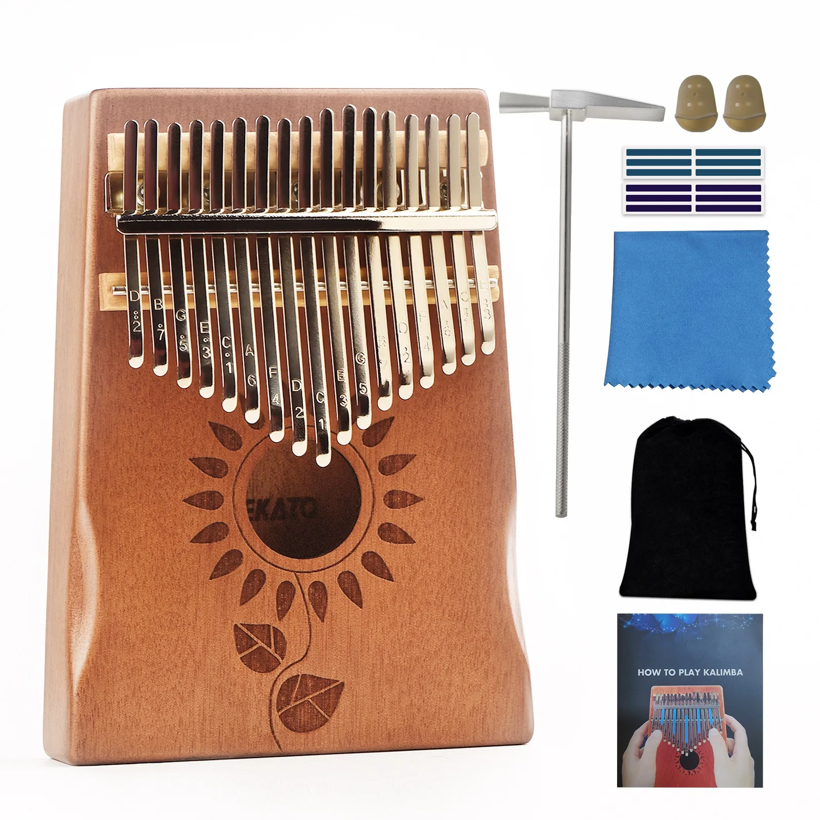 [kit completo] kalimba autumn leaf 17 note