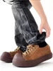 Retro luxury brand Man sneaker Genuine leather suede Big Head Sneakers Men's Shoes Oversized size 46 High Street ugly shoes 2
