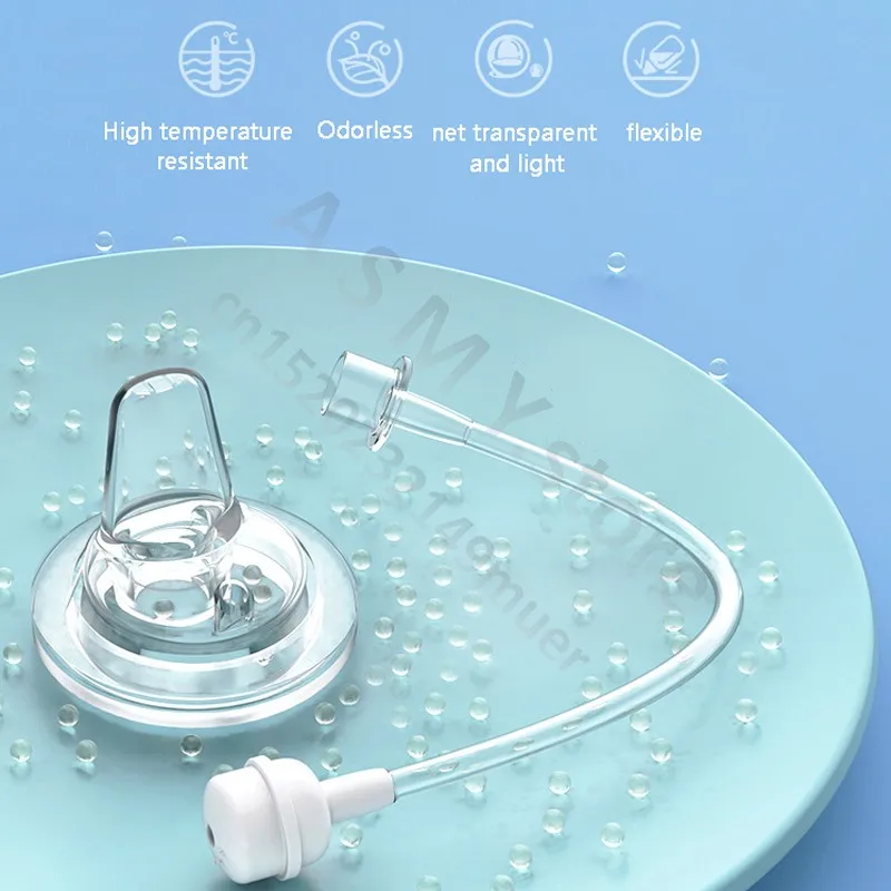 ANPEI 5CM wide diameter bottle universal duck mouth accessories, silicone gravity ball straw 5