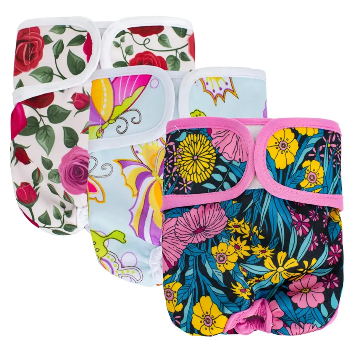 Reusable Washable Dog Diapers Female Highly Absorbent Size Adjustable Puppy for Dog Period Pant 1PC pet diapers dog diapers dog nappies