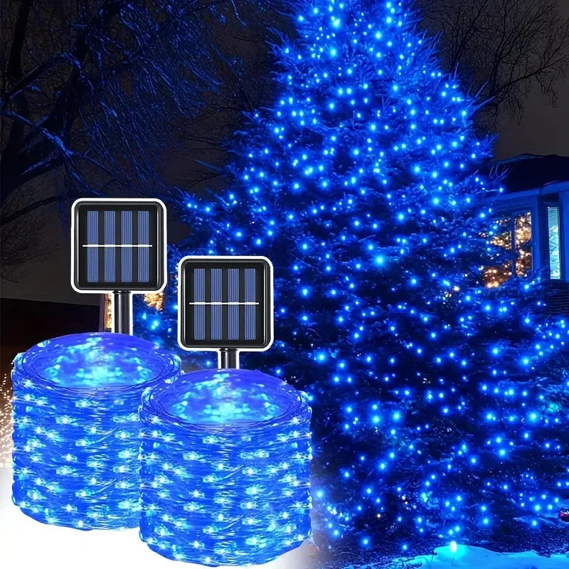 Solar fairy lights 1 set outdoor waterproof 8-mode copper wire fairy tale Christmas light for outdoor garden