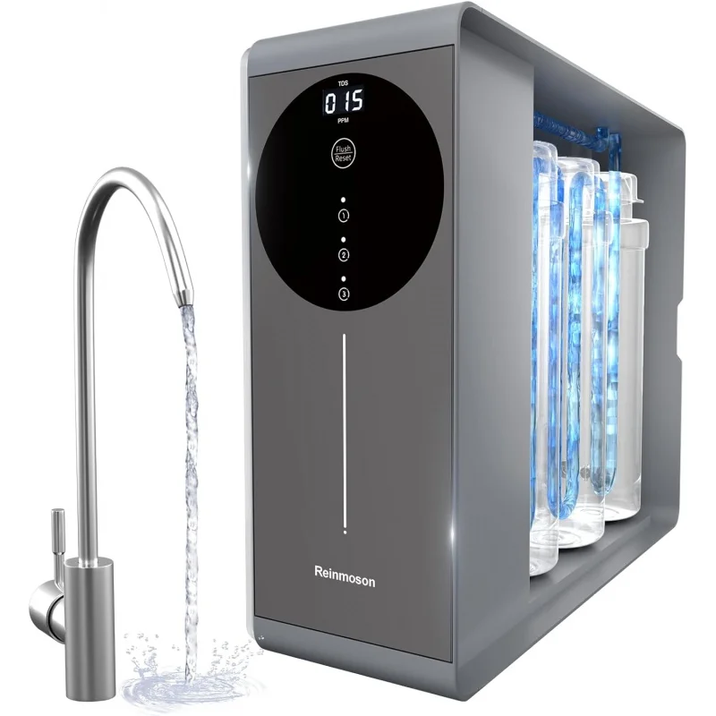 

8 Stage Tankless Reverse Osmosis System NSF Certifed TDS Reduction 500GPD RO WaterSystem