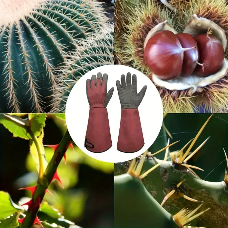 1Pair Garden Work Gloves Long Sleeve Thorn Proof Gardening Gloves  Farm Garden Welding Security Protection Safety Mechanic Glove 4