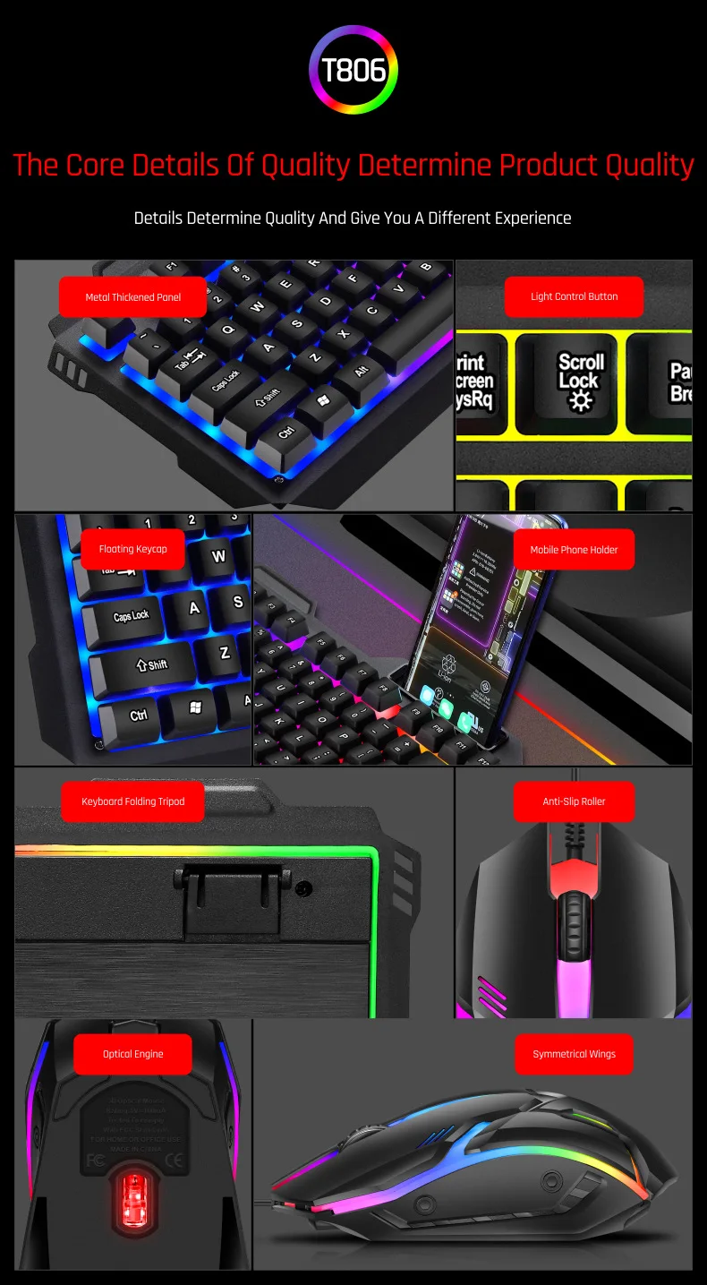 Set, USB, RGB, Colorido, Luminoso, Ratos para