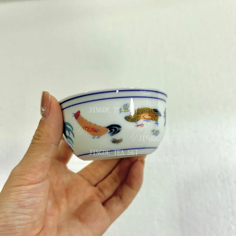 Antique Ceramic Master Cup Portable Personal Single Mug Meditation Cups Chinese White Porcelain Teacup Tea Set Accessories