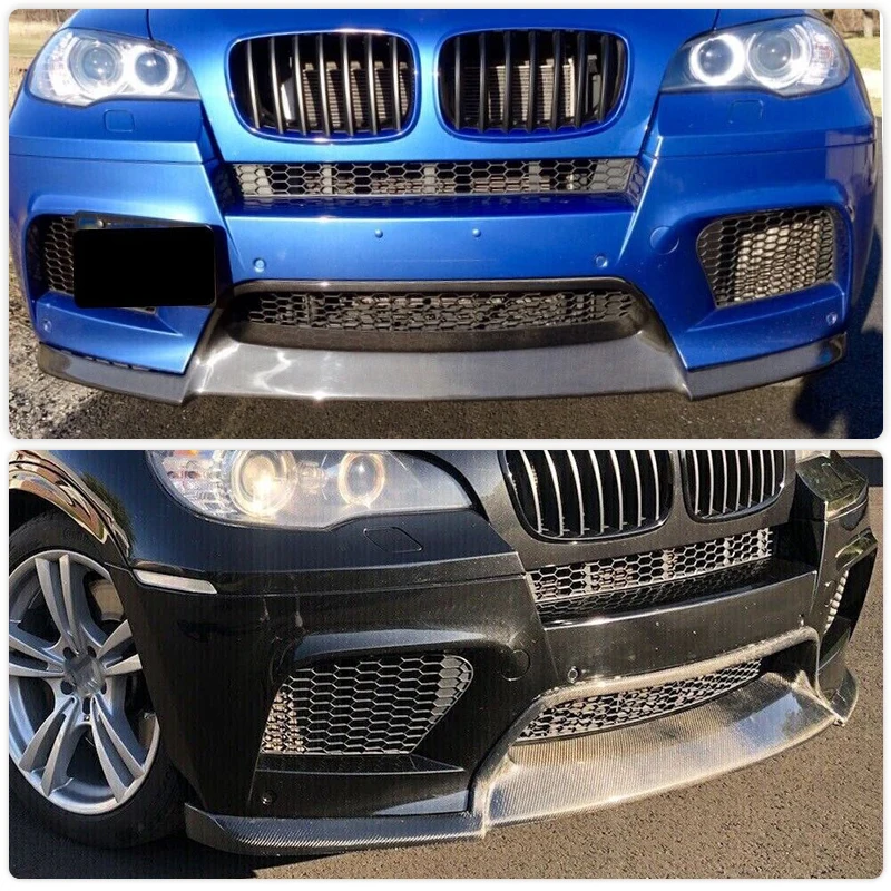 左右SET BMW E71 X6 E70 X5 フロントグリル 光沢黒 艶有黒 ABS 2007-2013 BMW E70 X5 E71 X6 キドニーグリル カーボン仕様 フロントグリル ABS製