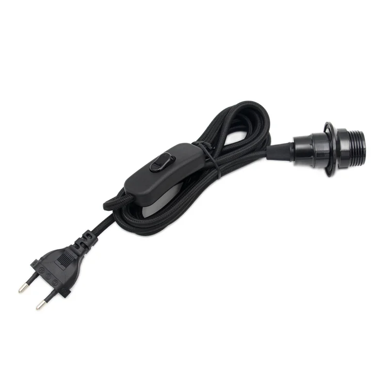 조정 가능한 녹음 마이크 거치대 서스펜션 붐 가위 암 스탠드, 클립 포함, 3/8-5/8 나사 어댑터 포함 8 EU 표준 전원 코드, 스위치 E14 전구 홀더 램프 소켓, 침실 장식 램프, 간단한 펜던트 조명 코드 키트, 2m