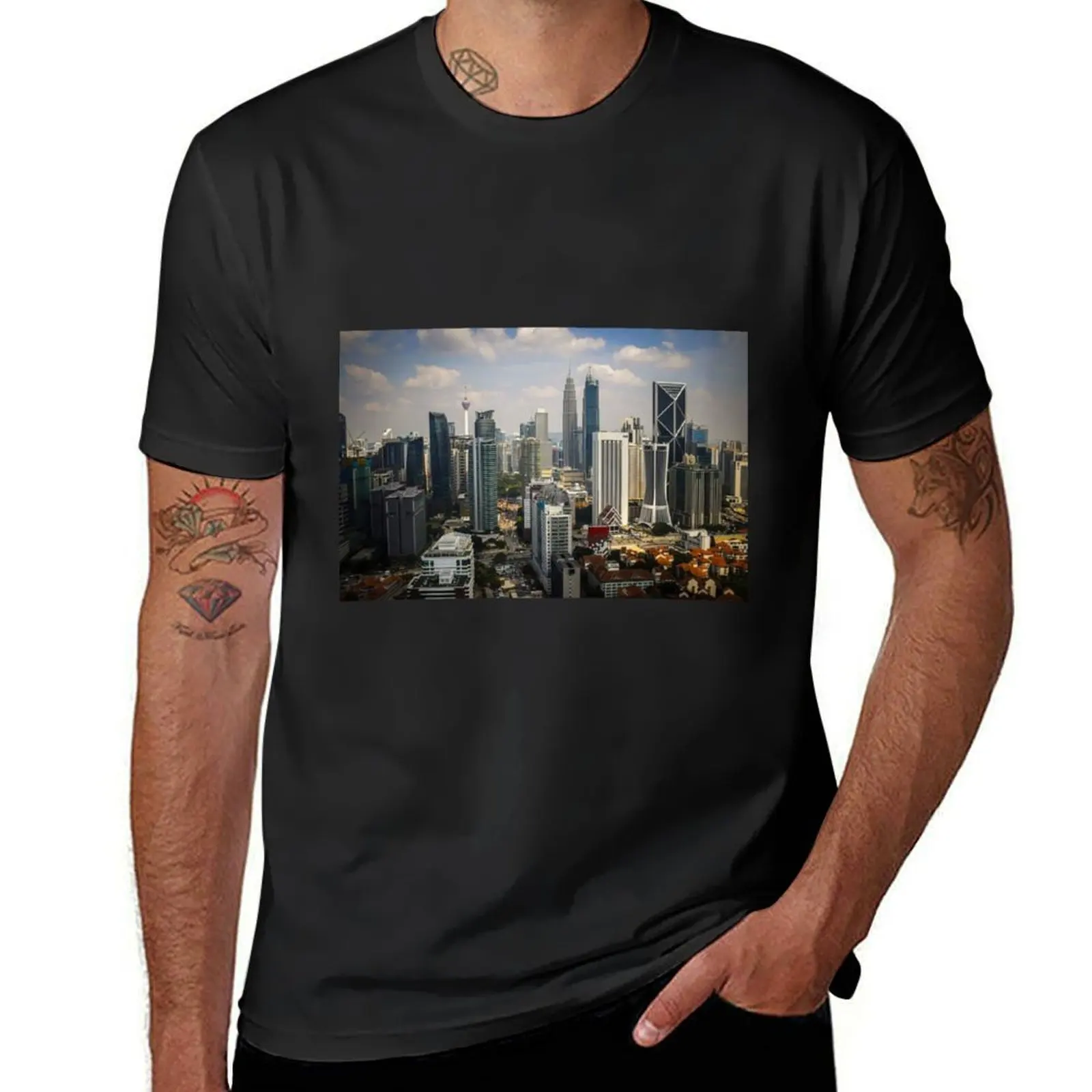 

Metrop City Building Architecture Skyline T-Shirt oversized tops sublime big and tall t shirts for men