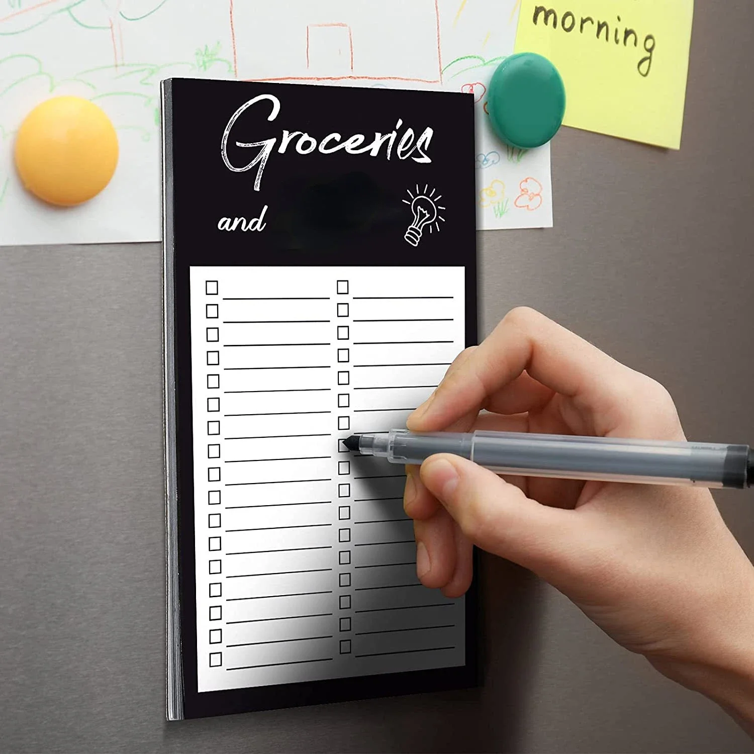 50 Sheets Fridge Magnetic Notepads Cute Memo Pads To Do List Grocery Shopping List  Planner Grocery Sticker Message Board Notes 2