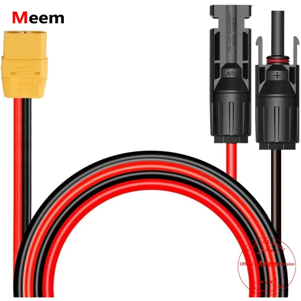 Câble solaire XT90 12 AWG 0.5/1/2m pour générateur portable
