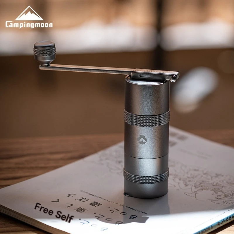CAMPINGMOON Outdoor Camping Hand Brewed Coffee Grinder, Hand Cranked Coffee Mill, Stainless Steel Grinding Core 4