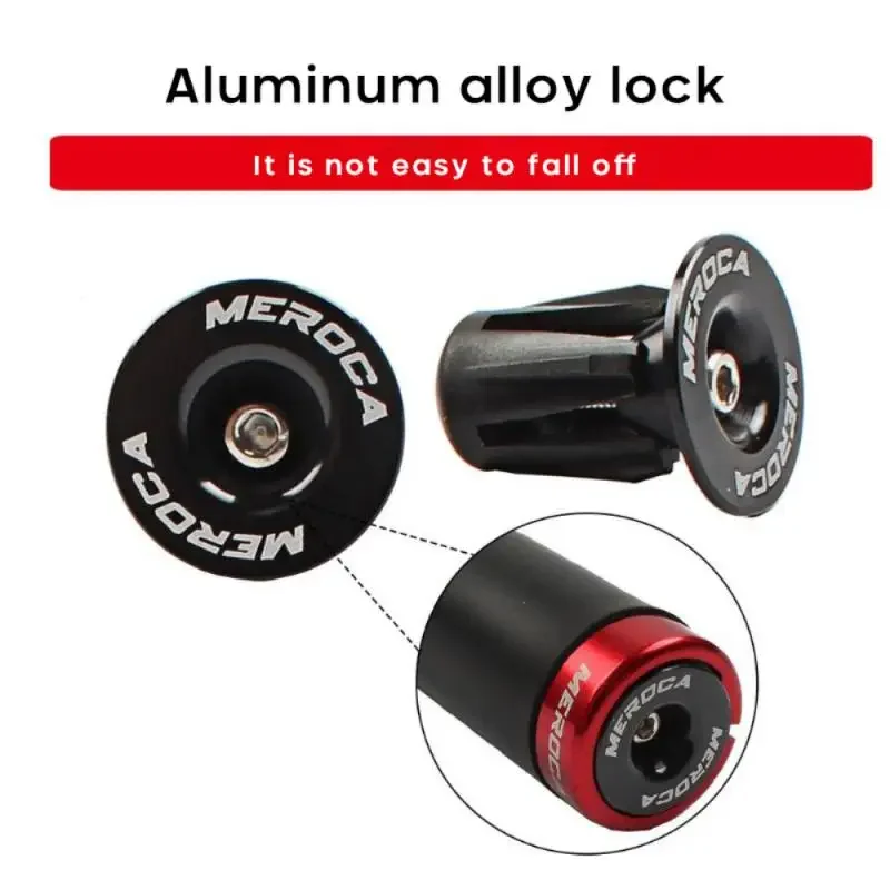 1 Pair Bike Handlebar End Plugs Aluminium Alloy MTB Road Bicycle Grips Bicycle Currency Handlebar Plug Handle Plug Parts